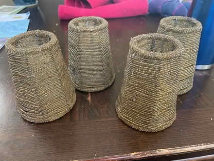 Photo of free Four beaded 4” lamp shade (Chevy Chase DC) #1
