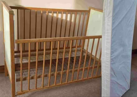Photo of free Infants wooden cot with matress (Millington Green DE6) #4