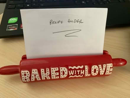 Photo of free Red Ceramic recipe card holder (St. Clair & Victoria Park) #1