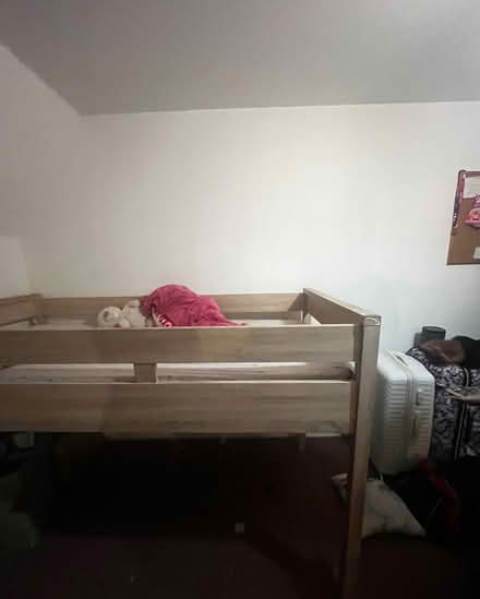 Photo of free Next single bed frame with shelf (Laindon SS15) #2