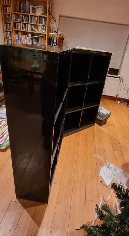 Photo of free Black glossy modular bookshelf unit (SE16) #2