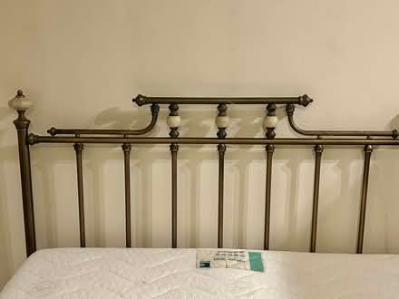 Photo of free 5ft Metal Headboard & Divan (RH13) #3