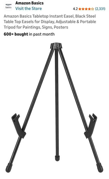 Photo of free AMZ Basics Tabletop Instant Easel (Fanwood) #2