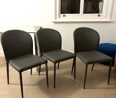 Photo of free Three grey dining chairs (Chelsea SW3) #1