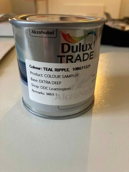 Photo of free Small pot of Dulux emulsion - Teal. Ripple (0.24 L) (Royal Leamington Spa CV32) #1