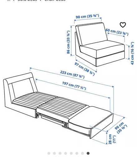 Photo of free IKEA folding chair bed (NW8) #3