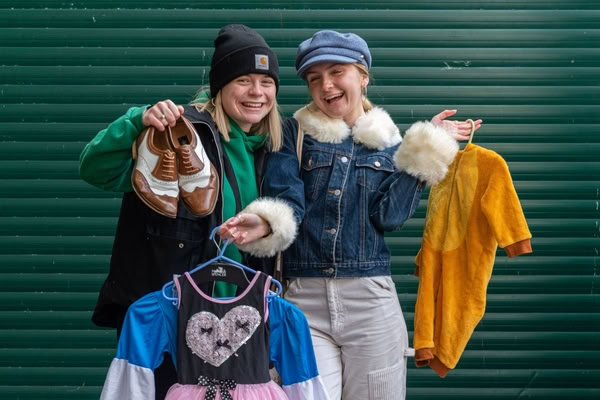 People happy getting free stuff