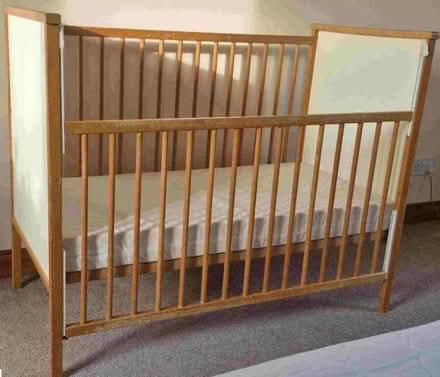 Photo of free Infants wooden cot with matress (Millington Green DE6) #1