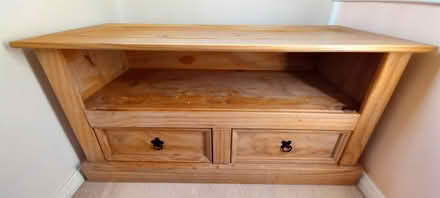 Photo of free Wooden TV cabinet with 2 drawers (Central Letchworth) #1