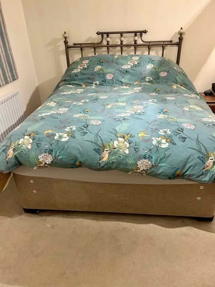 Photo of free 5ft Metal Headboard & Divan (RH13) #1
