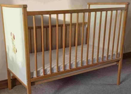 Photo of free Infants wooden cot with matress (Millington Green DE6) #2