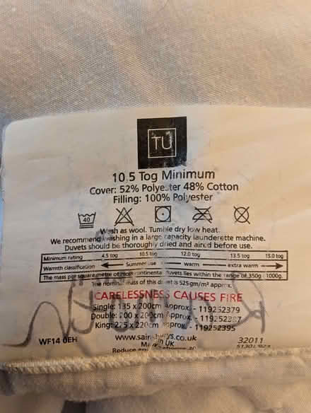 Photo of free King size Double Duvet (Crouch End N8) #2