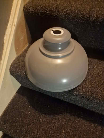 Photo of free Metal lamp shade in grey (Larkhall) #1