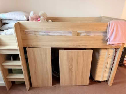Photo of free Next single bed frame with shelf (Laindon SS15) #1