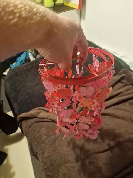 Photo of free Pink butterfly lamp shade (Larkhall) #1