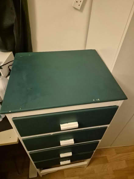 Photo of free Chest of drawers (Green and white) (Walthamstow E17) #1