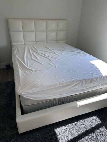 Photo of free Queen Bed with mattress foam topper (Port Charlotte) #1