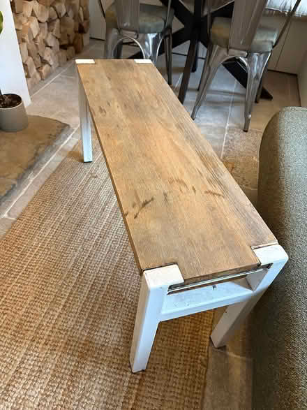 Photo of free Oak top white box steel bench (SE20 - Penge) #1