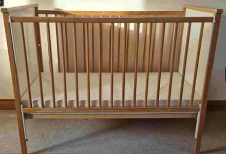 Photo of free Infants wooden cot with matress (Millington Green DE6) #3