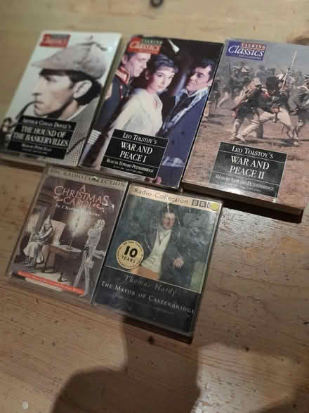 Photo of free Mixed collection of audio books on cassette tape (Upper Hill HR6) #1