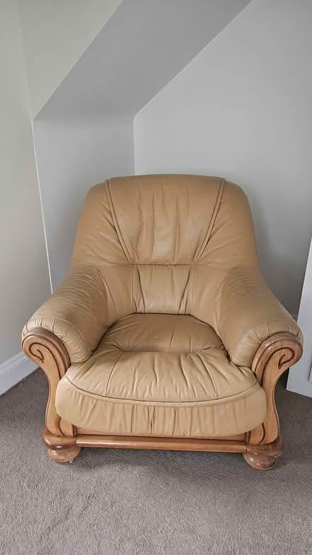 Photo of free Single leather arm chair (Wigmore, Gillingham) #1