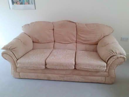 Photo of free Cream 3 piece suite sofa armchairs (Frome BA113HY) #2