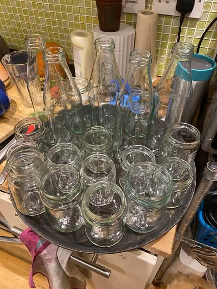 Photo of free Glass jars and bottles with lids (ME10) #1