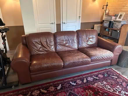 Photo of free Real leather sofa from Italy (NW Evanston) #1