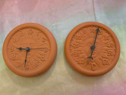 Photo of free Terracotta wall clock and thermometer (IP4) #1