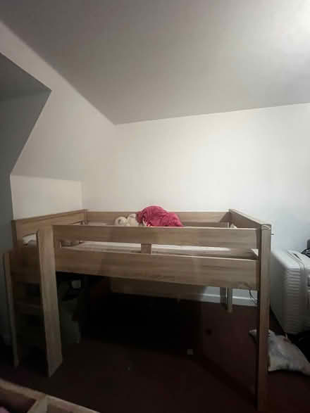 Photo of free Next single bed frame with shelf (Laindon SS15) #3