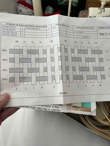 Photo of free Original Ercol webbing straps (Ash vale) #3