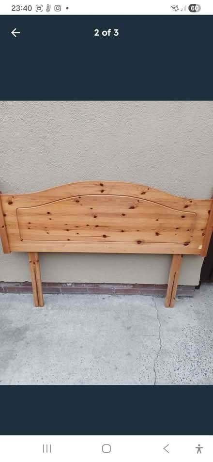 Photo of free 4ft 6ins pine head board (Burnham On Sea TA8) #1