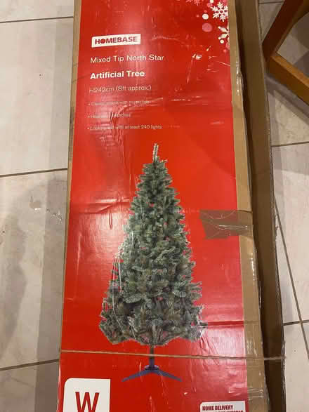 Photo of free 8' artificial Christmas tree (Fleetville AL1) #1