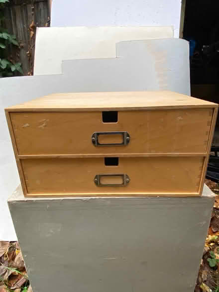 Photo of free Wooden box file/ drawers (Merton Park SW19) #1