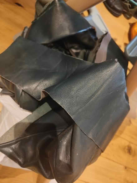 Photo of free Big bad of green leather off cuts (SY3) #1