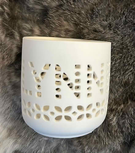Photo of free Ceramic Tea light holder with cut out name LYNNE (Royal Standard SE7) #3