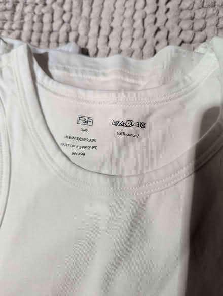 Photo of free Child's white vests age 3 to 4yrs (Caversham RG4) #2
