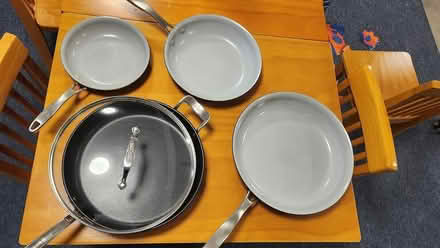 Photo of free Set of ceramic frying pans (Dunstable) #1