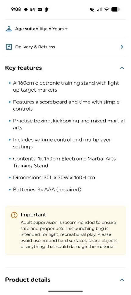 Photo of free Boxing 160cm Electronic Punch Bag Martial Arts (Stagden Cross CM3) #3