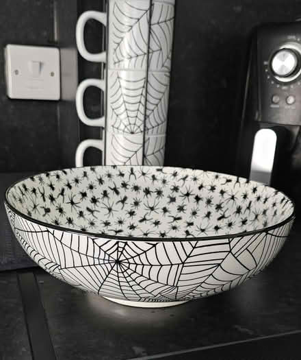 Photo of free Large ceramic spiderweb bowl (Edinburgh EH7) #1