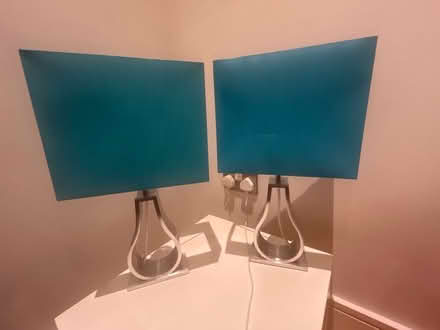 Photo of free 2 turquoise lamps (SW9) #1