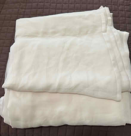 Photo of free Semi-sheer ivory curtains (Oakland) #1