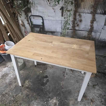 Photo of free Wooden table and two benches (Colliers Wood SW19) #2