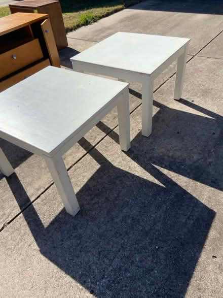 Photo of free Two real wood side tables (West Allen) #1