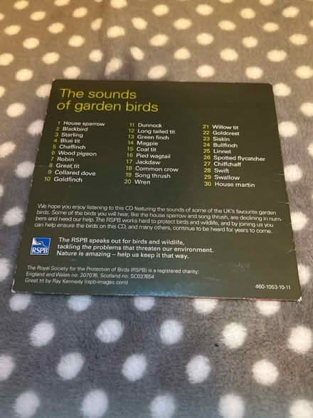 Photo of free Bird sounds cd (Jennetts park RG12) #3