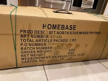 Photo of free 8' artificial Christmas tree (Fleetville AL1) #2