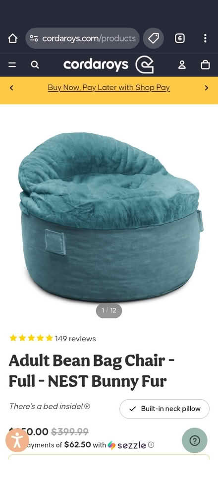 Photo of free Cordaroys bean bag full size (Mount Rainier) #4