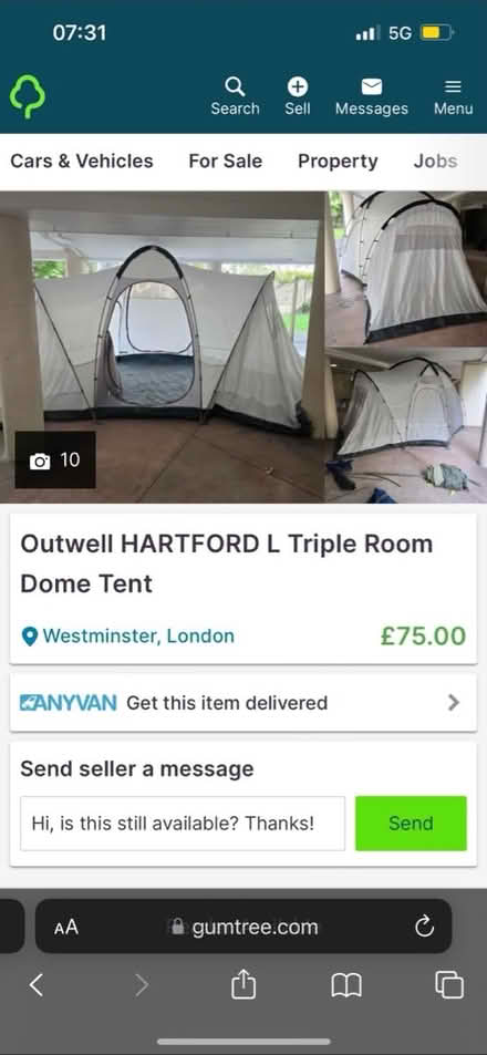 Photo of free large tent (Putney SW15) #2