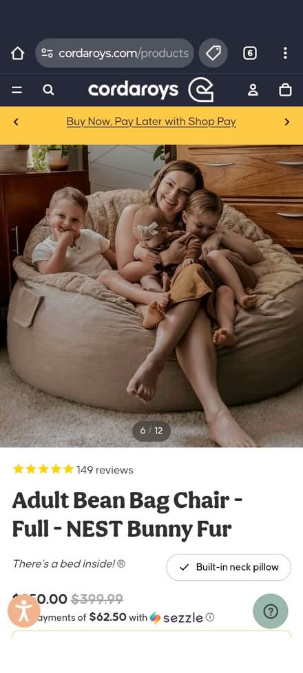 Photo of free Cordaroys bean bag full size (Mount Rainier) #3