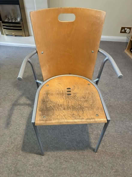 Photo of free Wooden chair with metal legs (Woosehill RG41) #2
